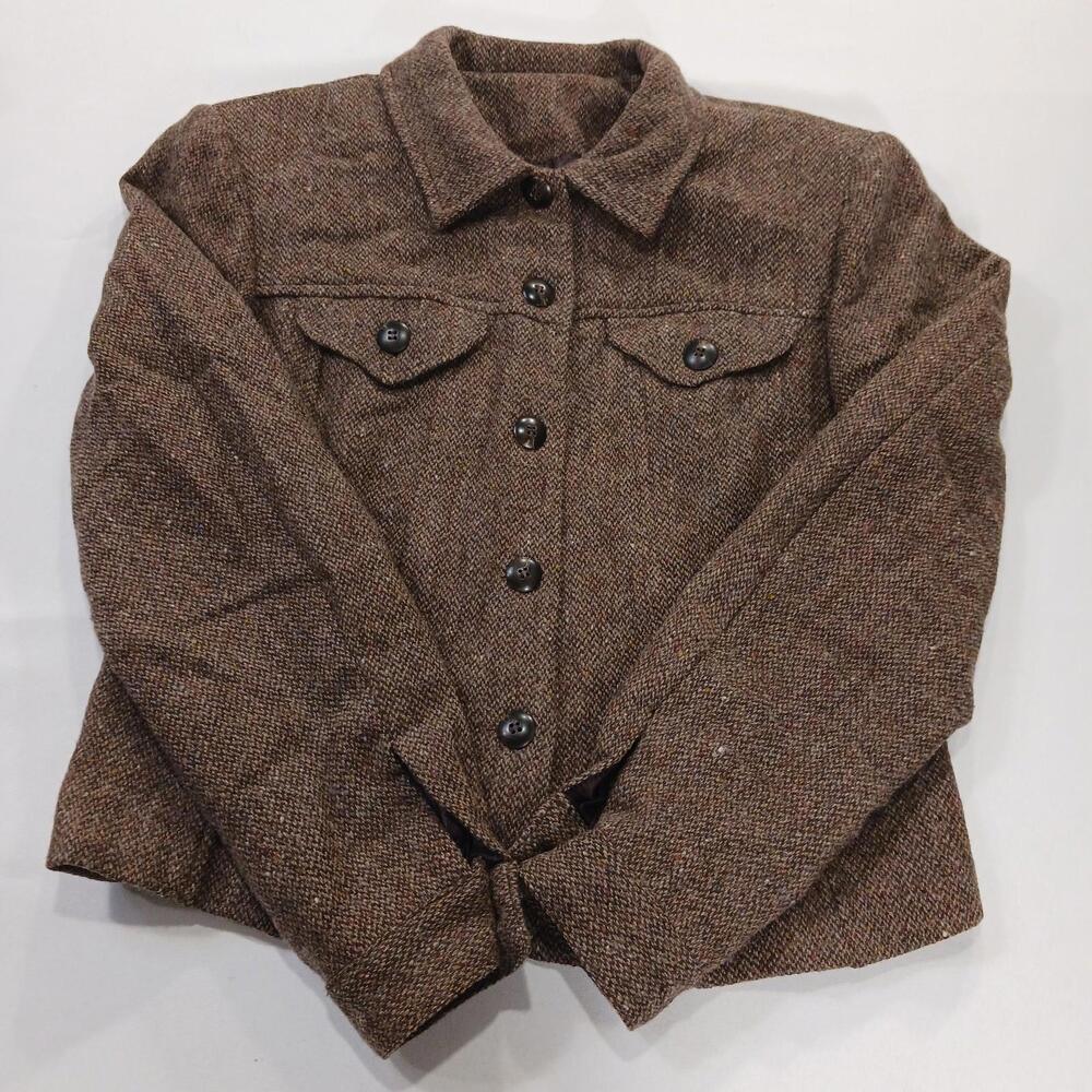 Vintage Bentley Arbuckle Women's 6 Brown 5-Button Lamb Wool Blend Blazer Jacket